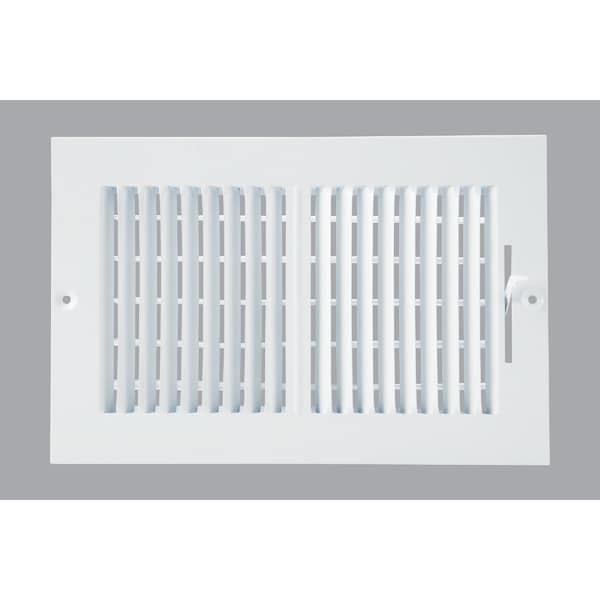 Home Impressions White Steel 7.76 In. Wall Register 2SW1006WH-B - main